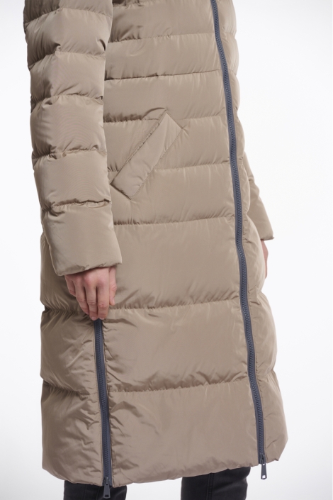 Rino & Pelle long padded hooded coat with fau